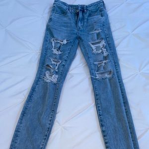 american eagle light wash leggings
